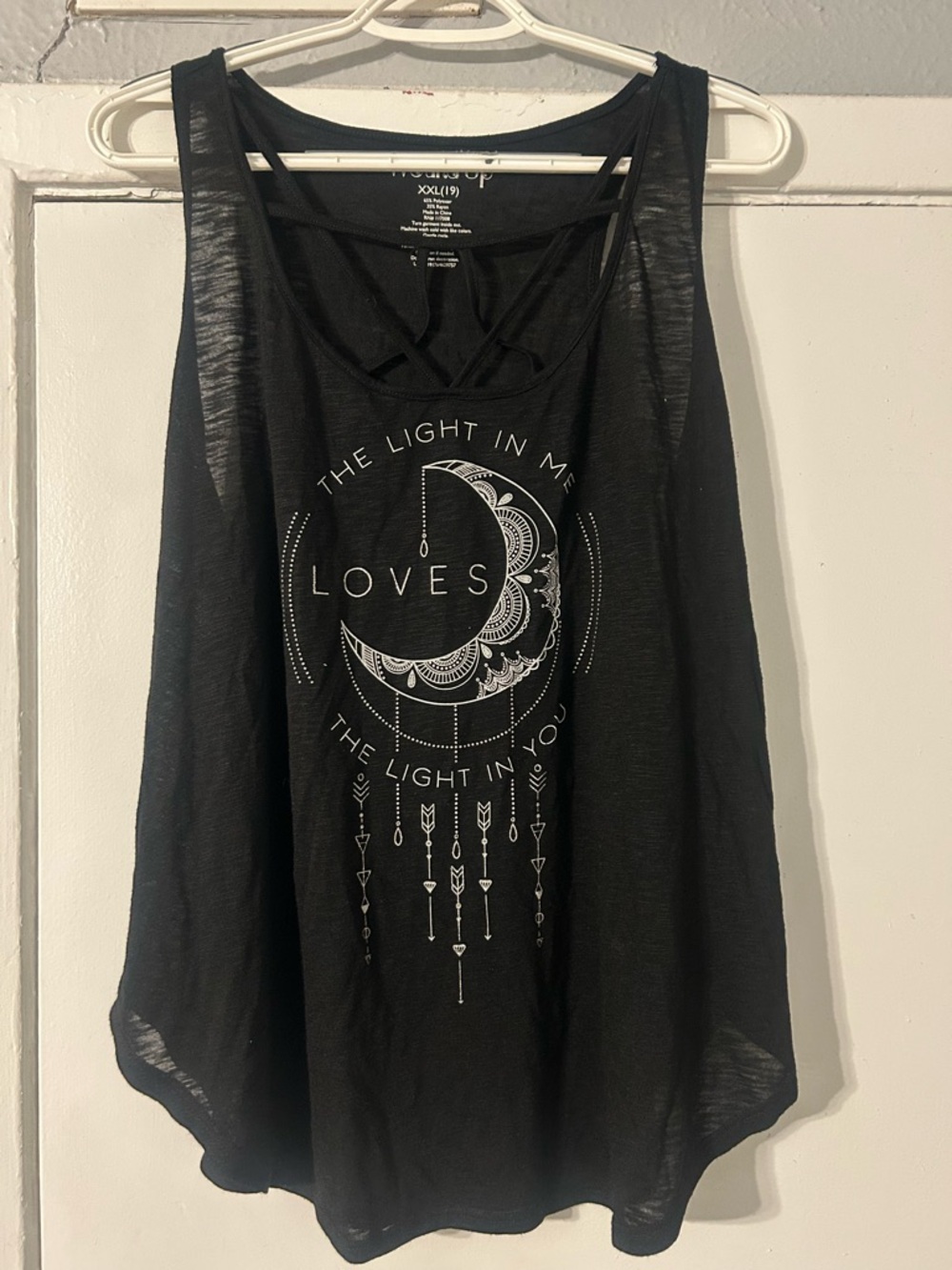 3 shirts for 1.  Wound Up Black Graphic Moon Tank Top